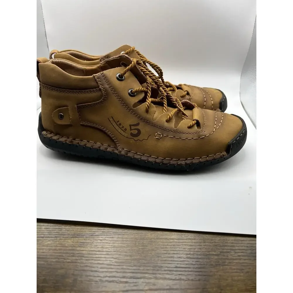 Vintage Style Men’s Alcubieree Casual Leather Ankle Chukka Boots. Size 10